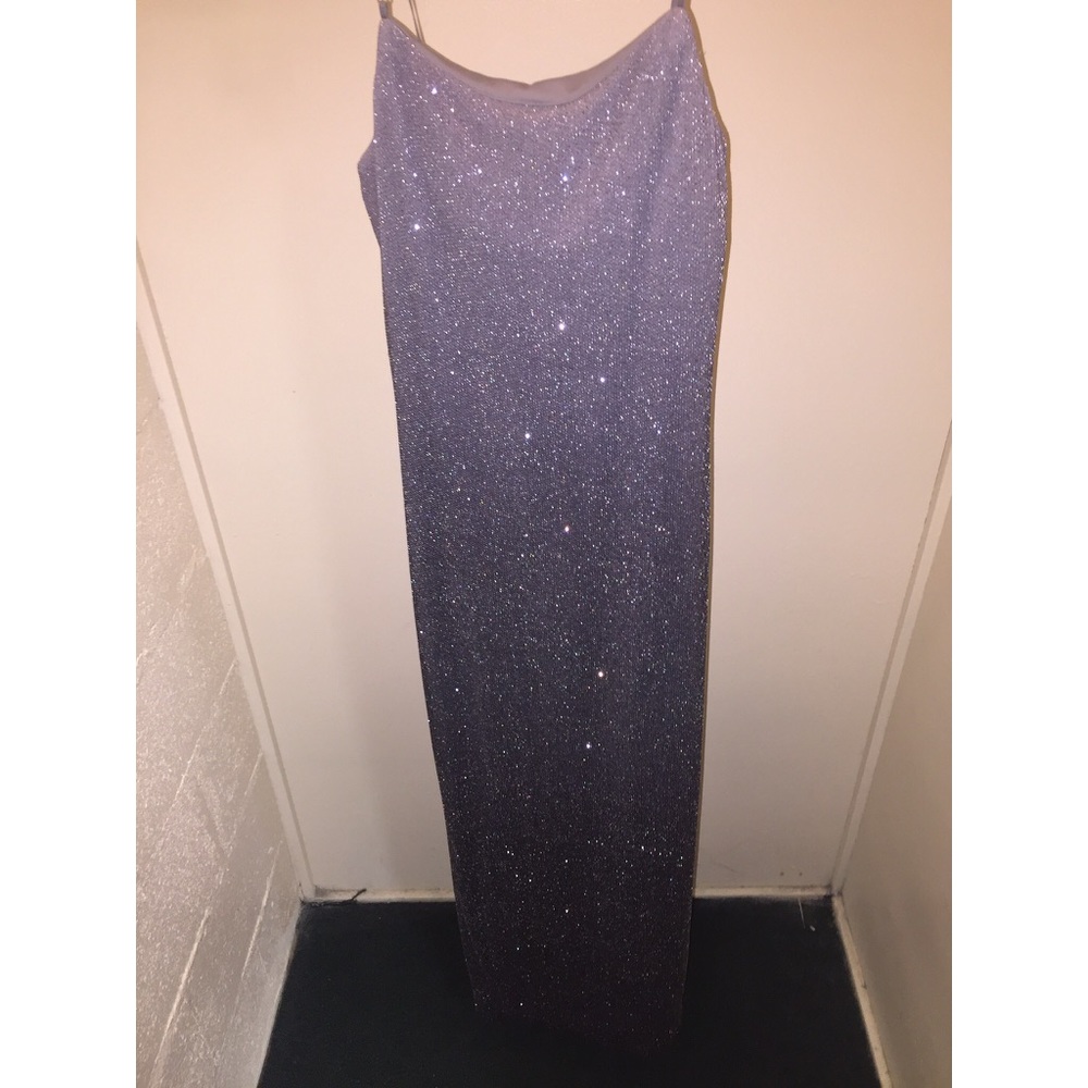 City Triangles Silver metallic gradient dress